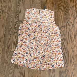 Boho, silk ruffle top